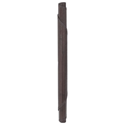 Tappeto Rotondo Marrone Scuro 80 cm in BambÃ¹