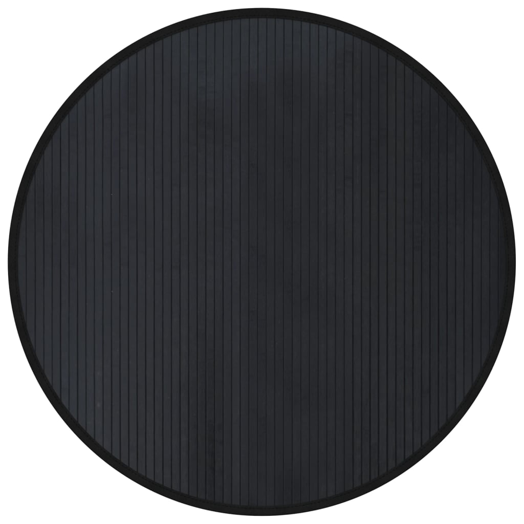 Tappeto Rotondo Nero 100 cm in BambÃ¹