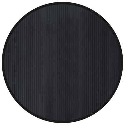 Tappeto Rotondo Nero 100 cm in BambÃ¹