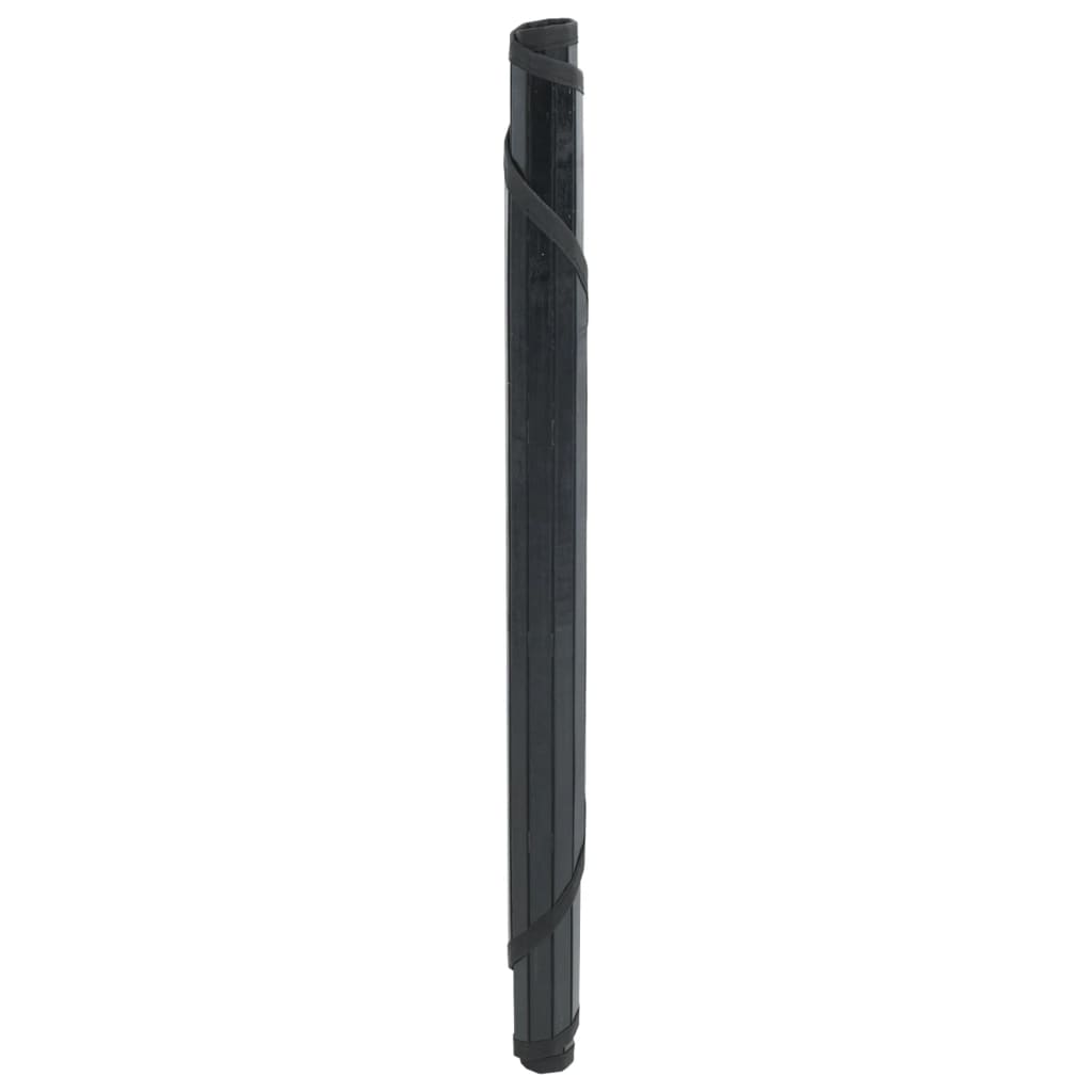 Tappeto Rotondo Nero 100 cm in BambÃ¹