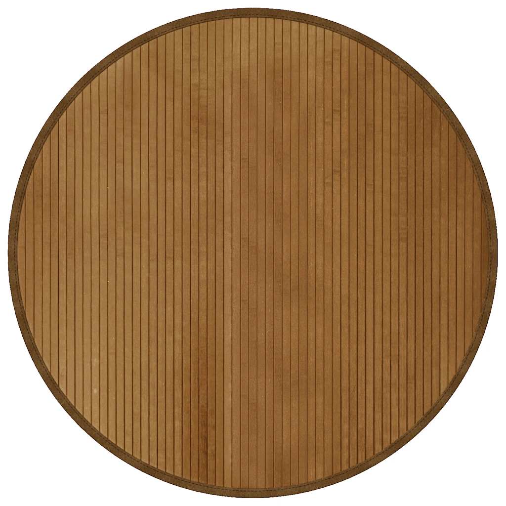 Tappeto Rotondo Marrone 100 cm in BambÃ¹
