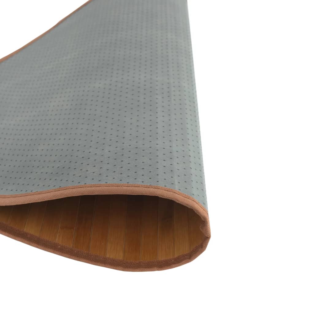 Tappeto Rotondo Marrone 100 cm in BambÃ¹