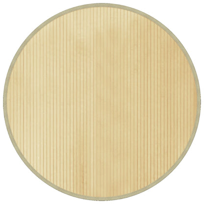Tappeto Rotondo Naturale Chiaro 100 cm in BambÃ¹