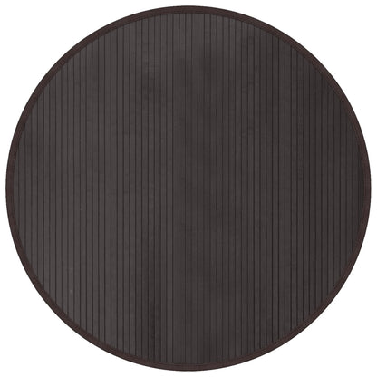 Tappeto Rotondo Marrone Scuro 100 cm in BambÃ¹