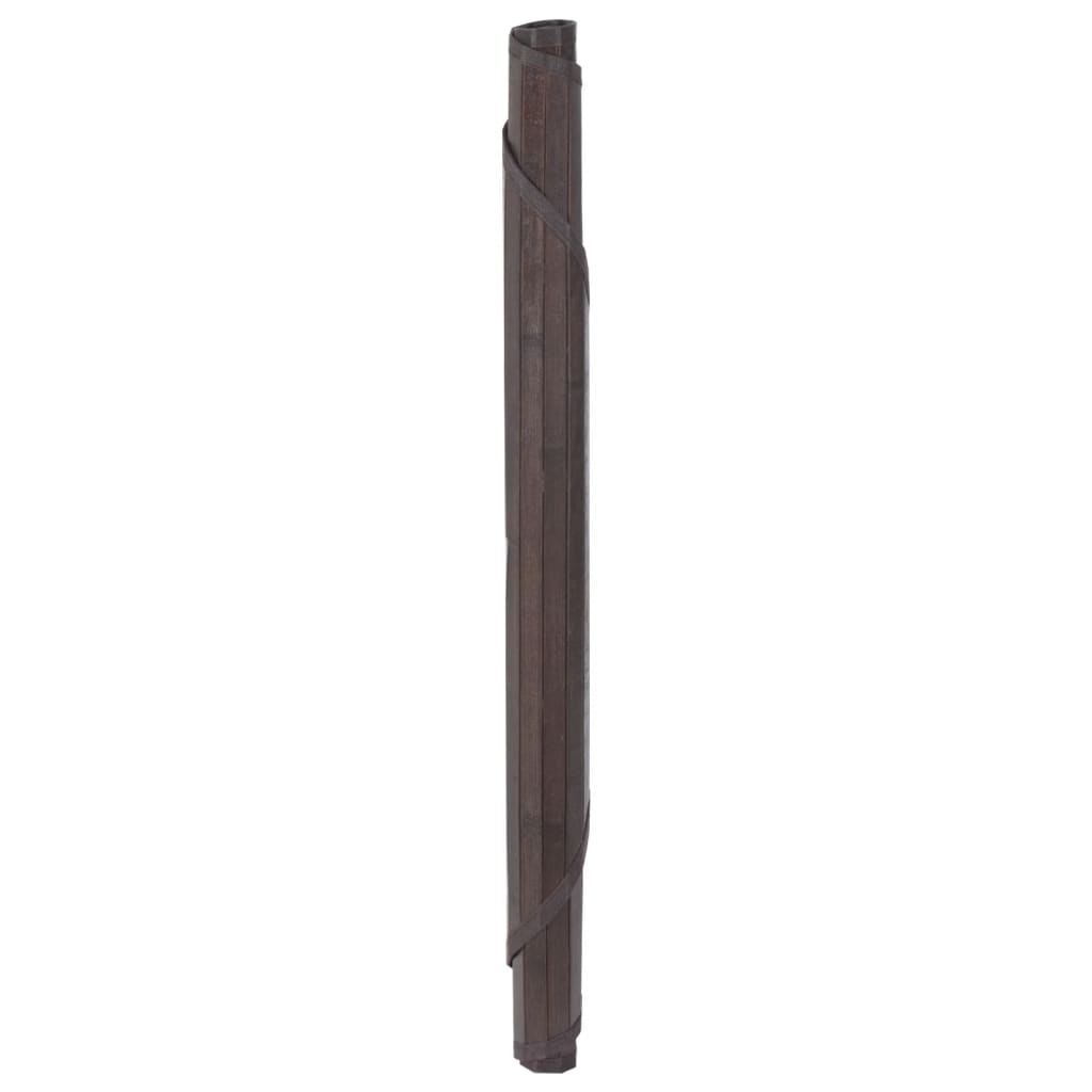 Tappeto Rotondo Marrone Scuro 100 cm in BambÃ¹