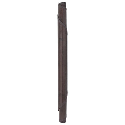 Tappeto Rotondo Marrone Scuro 100 cm in BambÃ¹
