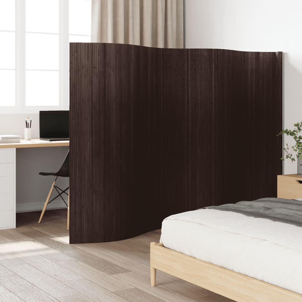 Divisorio Ambienti Marrone Scuro 165x400 cm in BambÃƒÂ¹