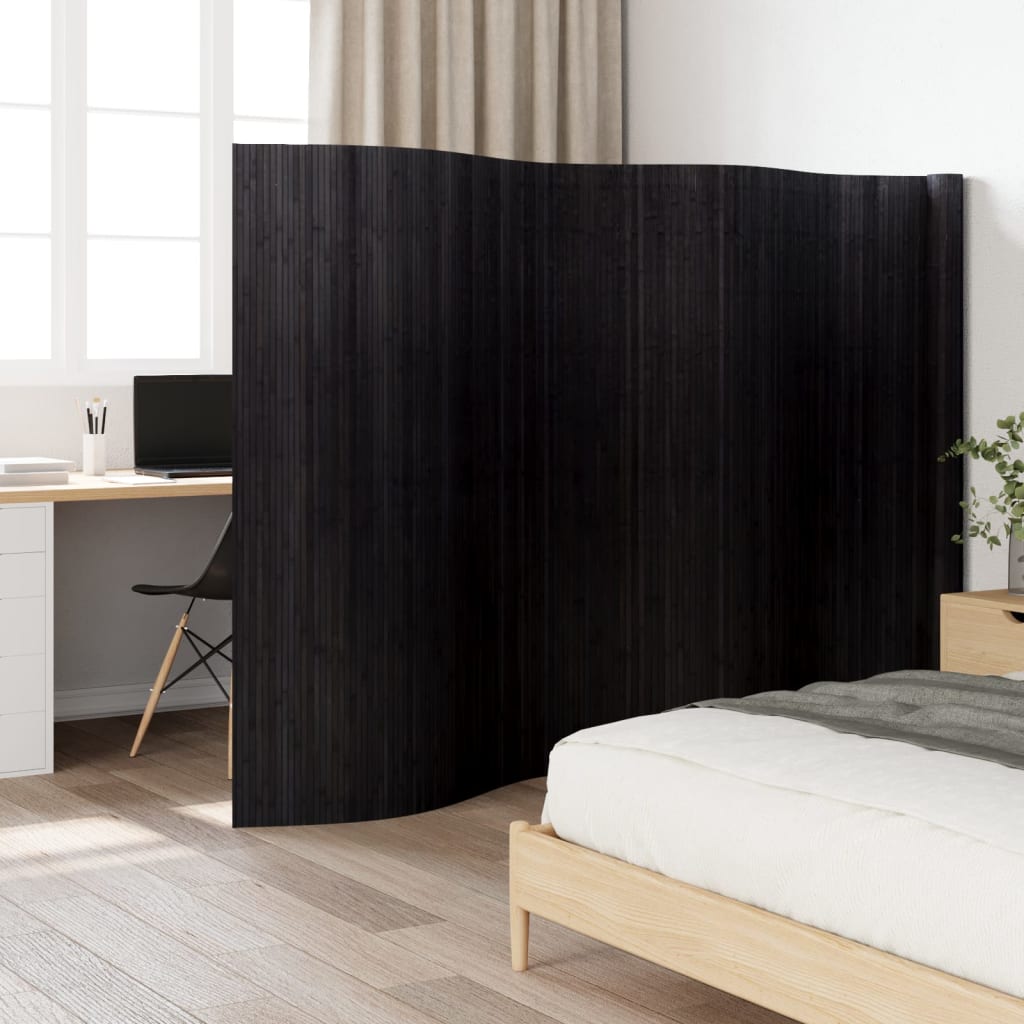 Divisorio Ambienti Nero Larghezza 600 cm Altezza 165 cm in BambÃƒÂ¹