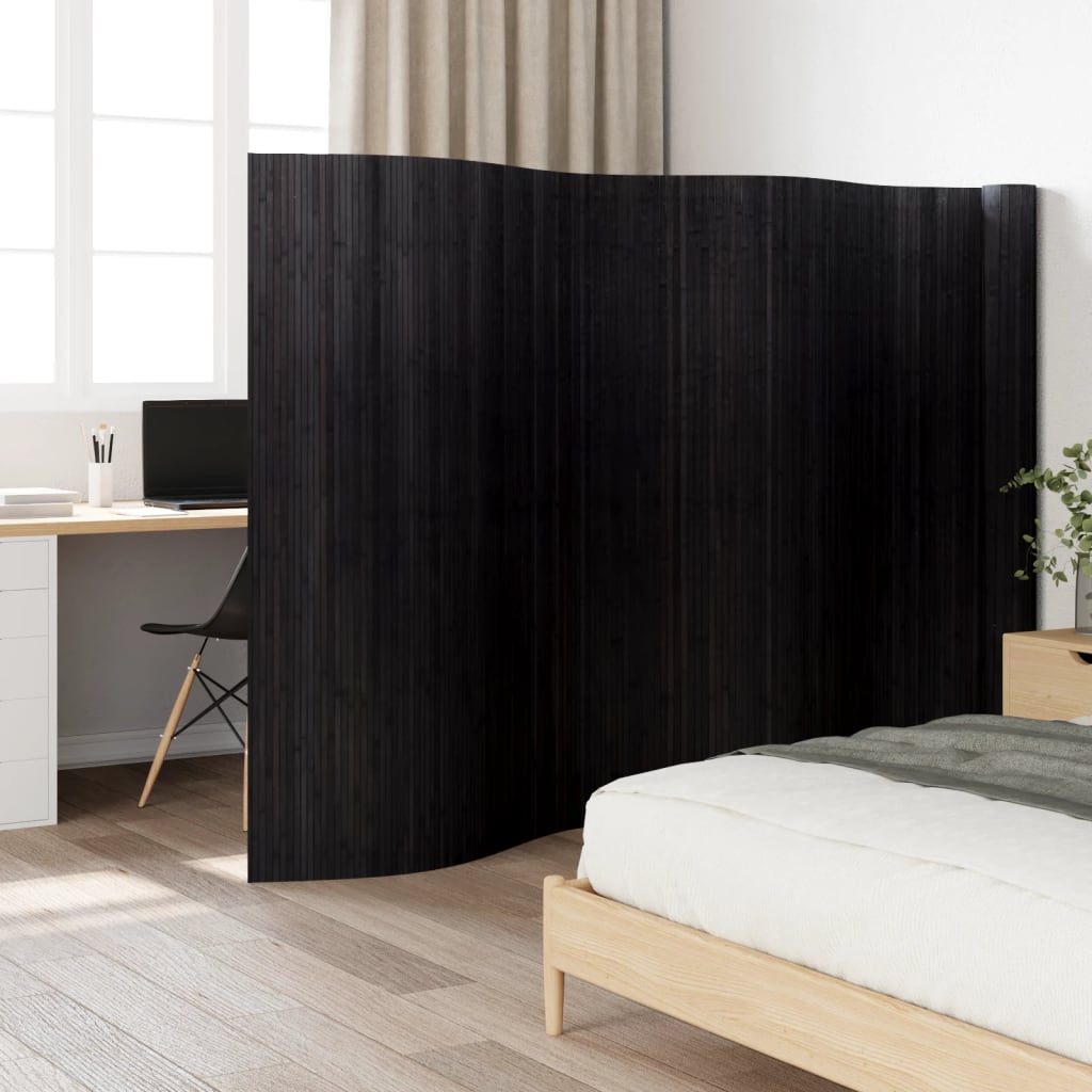 Divisorio Ambienti Nero Larghezza 800 cm Altezza 165 cm in BambÃ¹