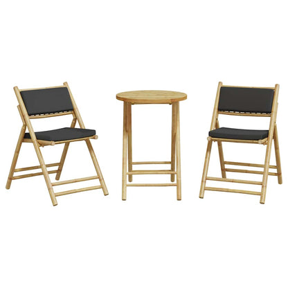 Set da Bistrot Pieghevole 3pz con Cuscini Grigio Scuro BambÃ¹