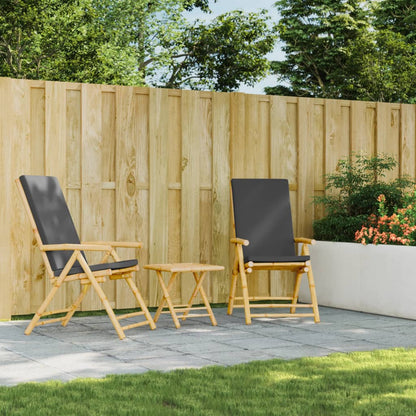 Sedie da Giardino Pieghevoli Reclinabili 2 pz con Cuscini BambÃ¹