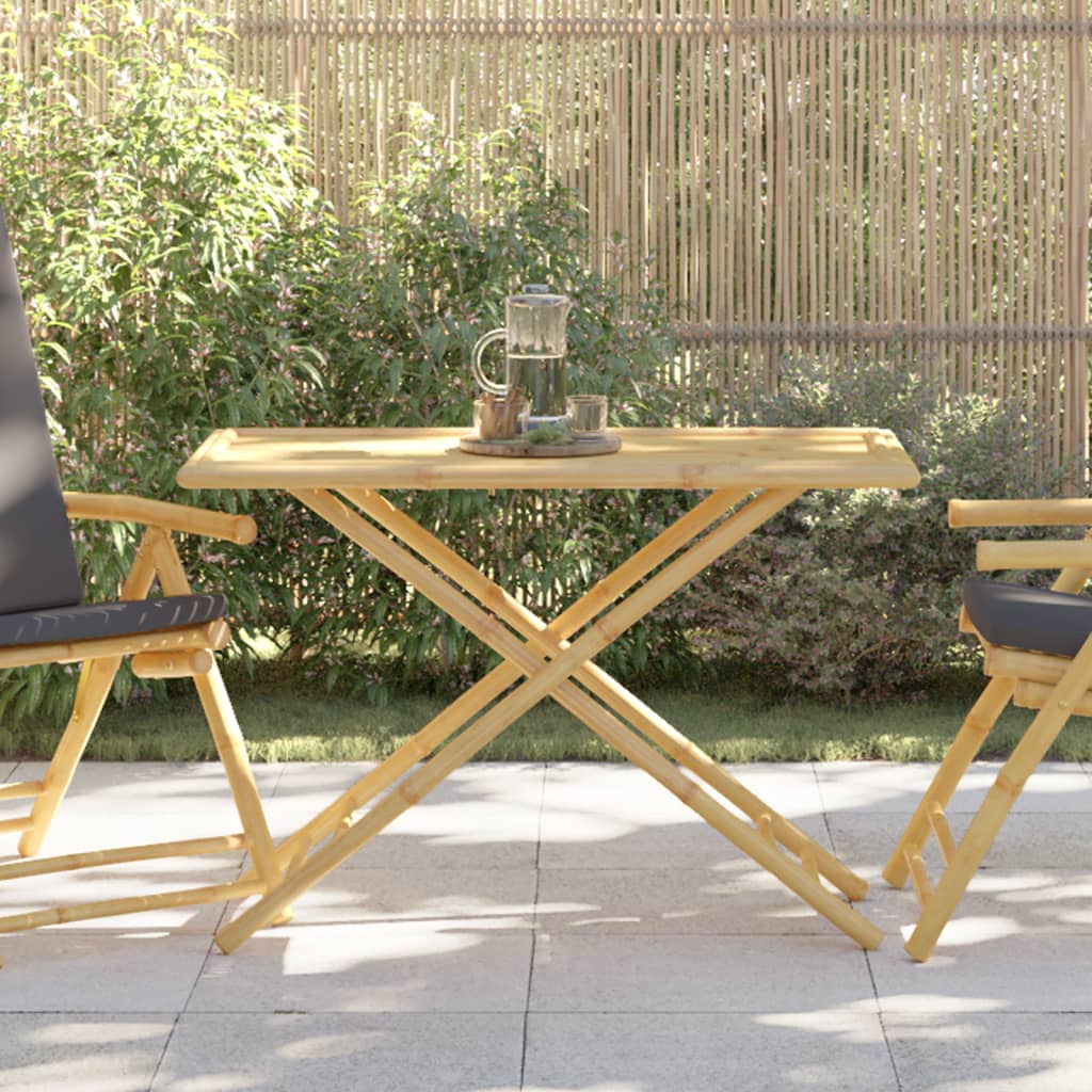 Tavolo da Giardino Pieghevole 110x55x75 cm in BambÃ¹