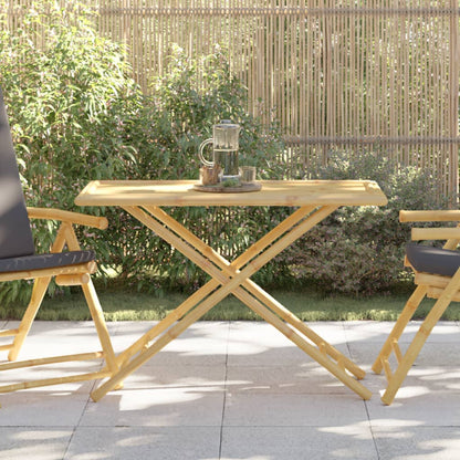 Tavolo da Giardino Pieghevole 110x55x75 cm in BambÃ¹