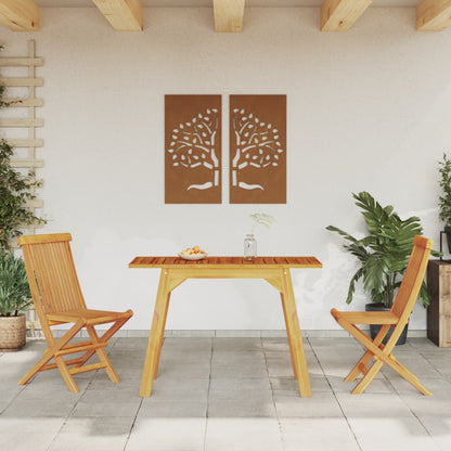 Tavolo da Pranzo da Giardino 110x56x75 cm Legno Massello Acacia