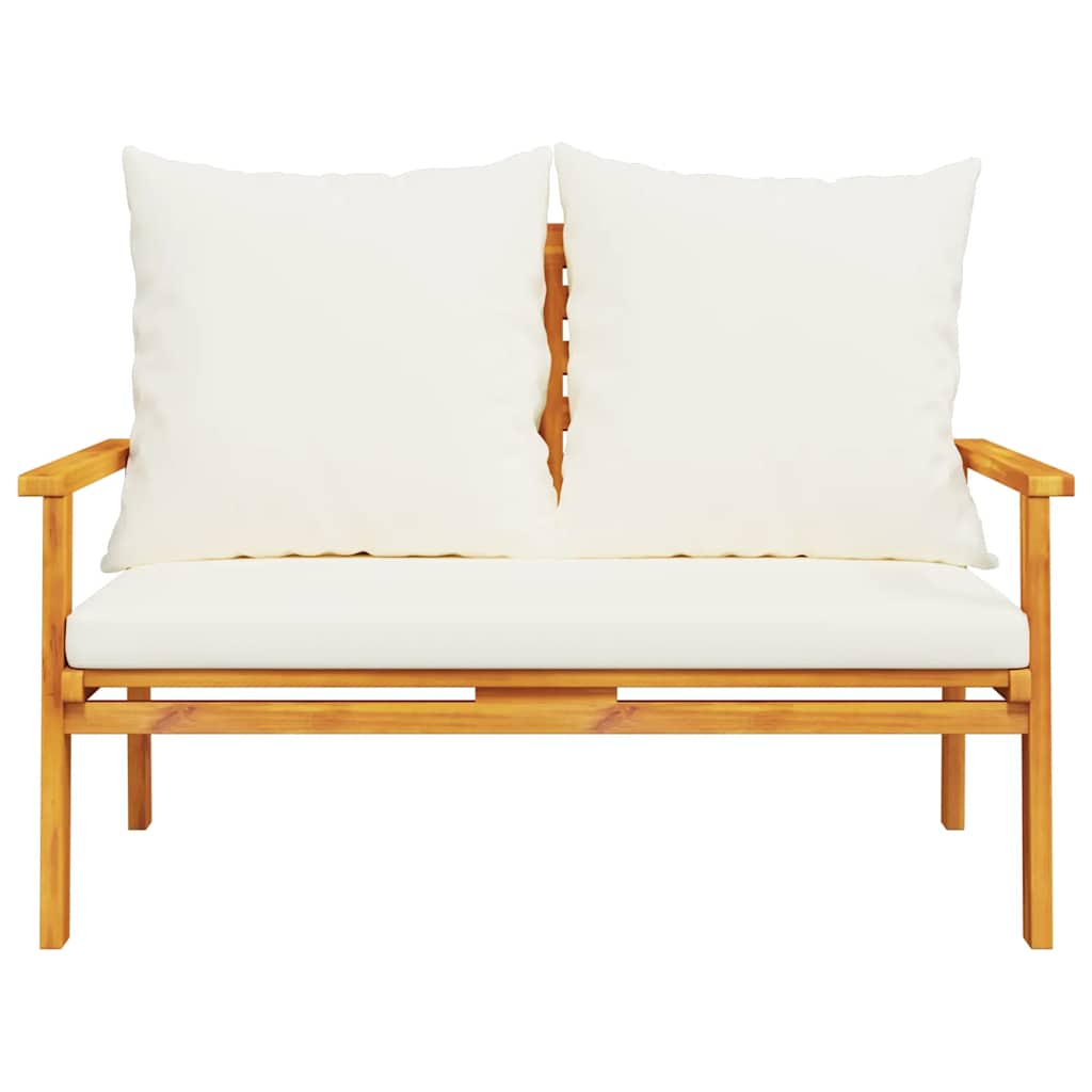 Set da Giardino con Cuscino in Legno Massello di Acacia