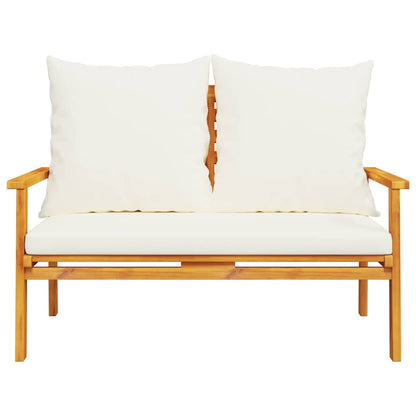 Set da Giardino con Cuscino in Legno Massello di Acacia