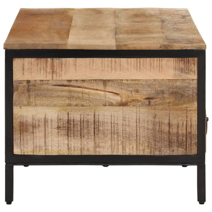 Tavolino da Salotto 90x50x30 cm Legno Massello di Mango Grezzo