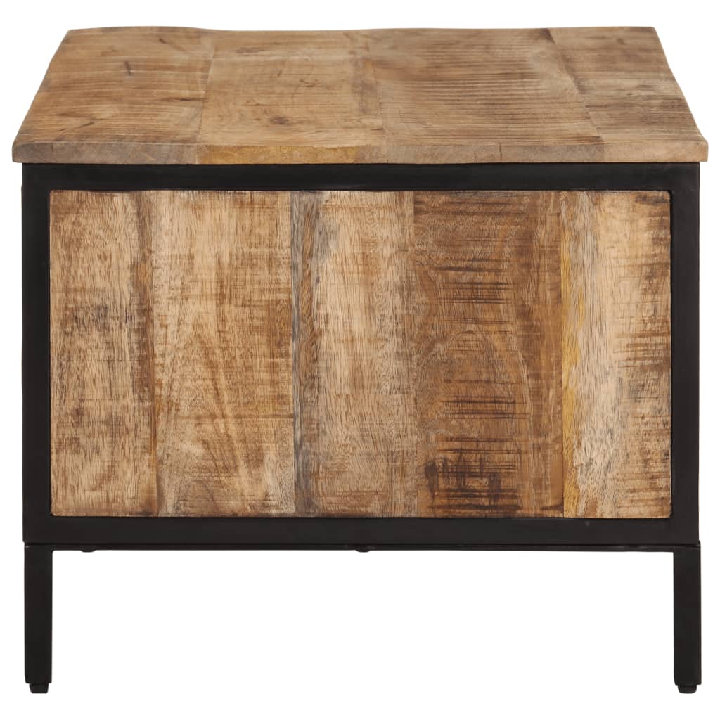 Tavolino da Salotto 80x50x40 cm Legno Massello di Mango Grezzo