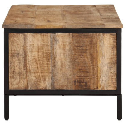 Tavolino da Salotto 80x50x40 cm Legno Massello di Mango Grezzo