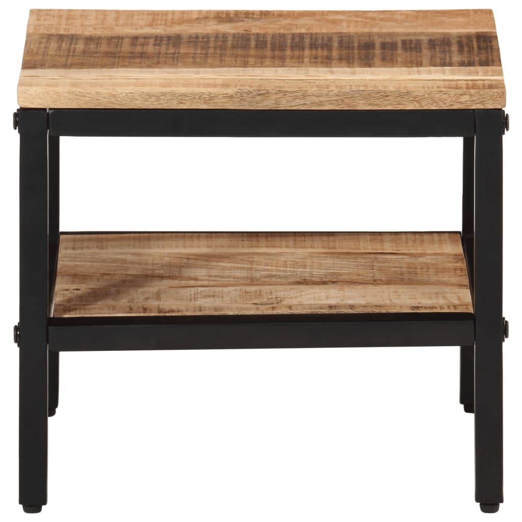 Tavolino da Salotto 35x35x30 cm Legno Massello di Mango Grezzo