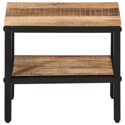 Tavolino da Salotto 35x35x30 cm Legno Massello di Mango Grezzo