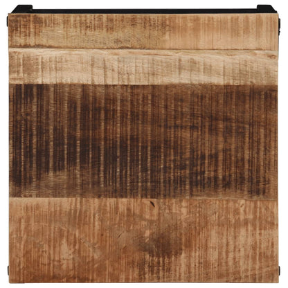 Tavolino da Salotto 35x35x30 cm Legno Massello di Mango Grezzo