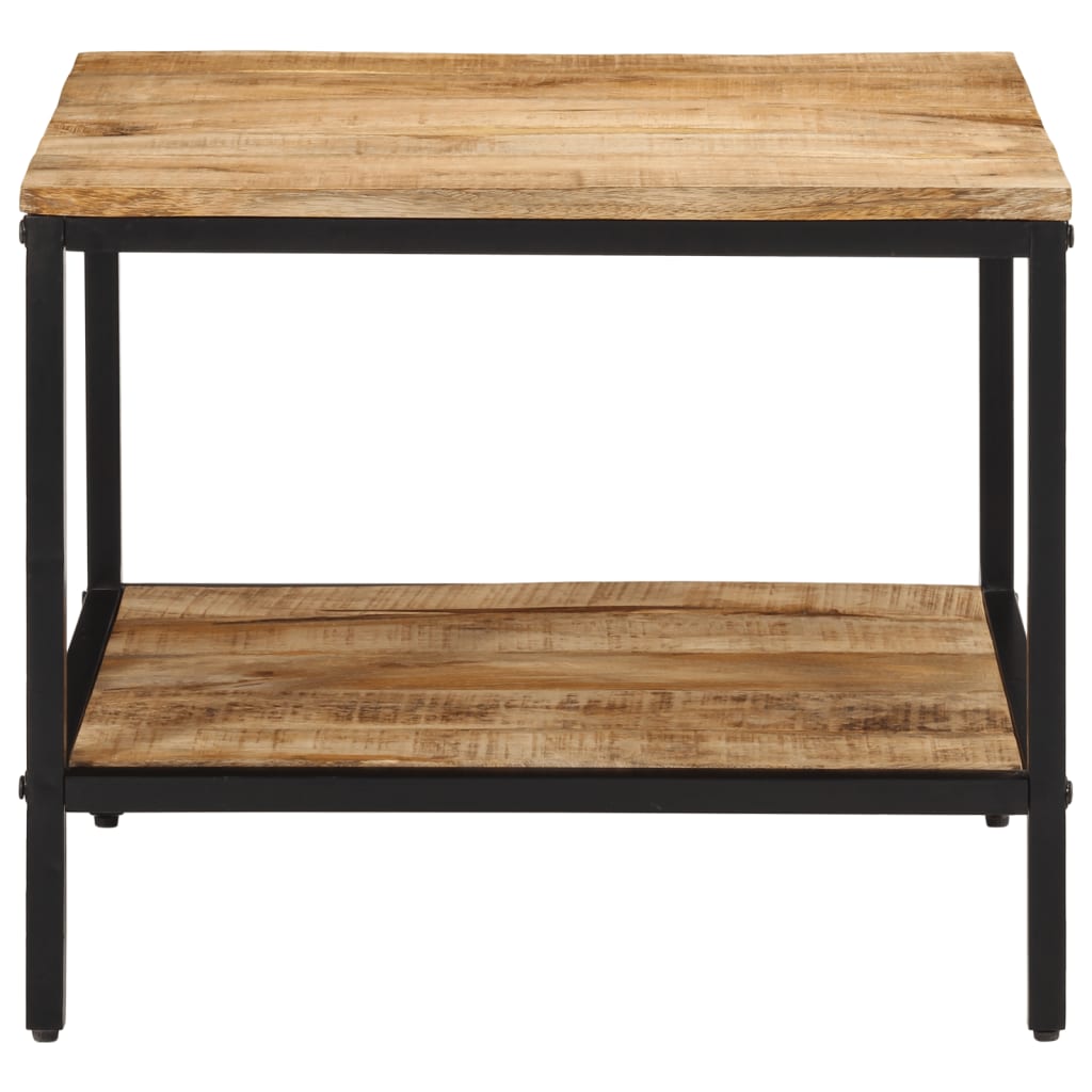 Tavolino da Salotto 55x55x45 cm Legno Massello di Mango Grezzo