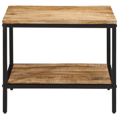 Tavolino da Salotto 55x55x45 cm Legno Massello di Mango Grezzo