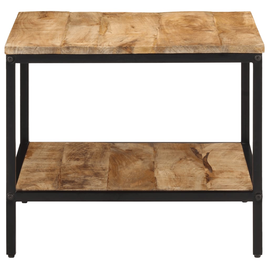 Tavolino da Salotto 55x55x45 cm Legno Massello di Mango Grezzo
