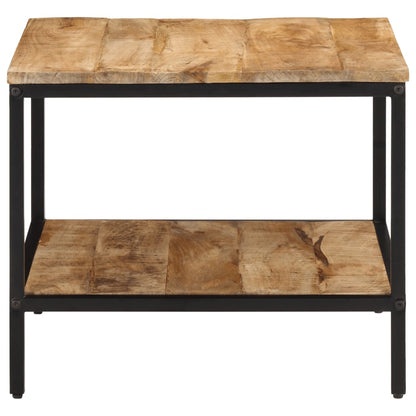 Tavolino da Salotto 55x55x45 cm Legno Massello di Mango Grezzo
