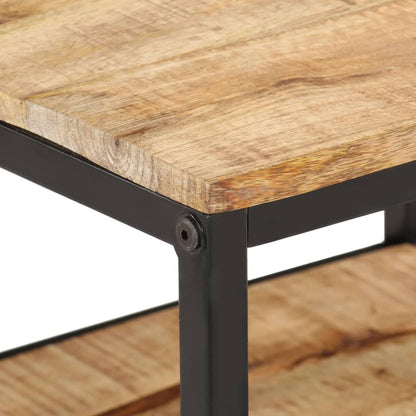 Tavolino da Salotto 55x55x45 cm Legno Massello di Mango Grezzo