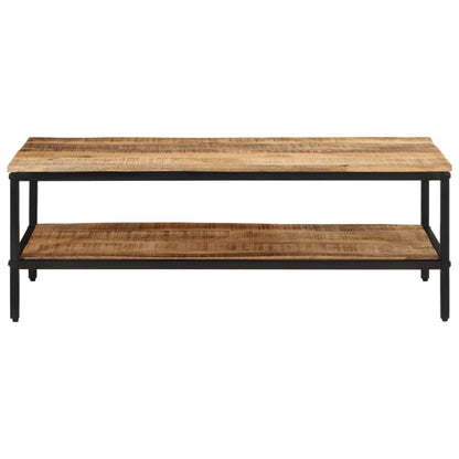 Tavolino 100x50x35 cm in Legno Massello di Mango Grezzo