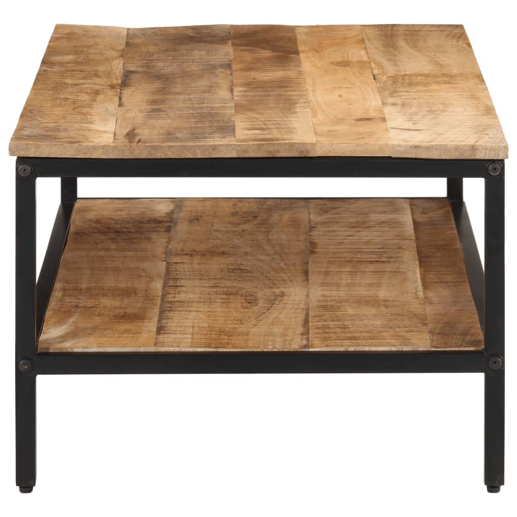 Tavolino 100x50x35 cm in Legno Massello di Mango Grezzo