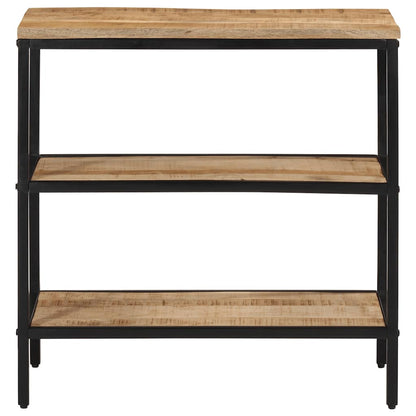 Tavolo Consolle 70x35x70 cm in Legno Massello di Mango Grezzo