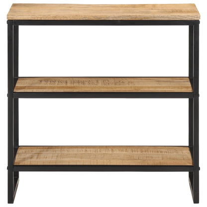 Tavolo Consolle 70x35x70 cm in Legno Massello di Mango Grezzo