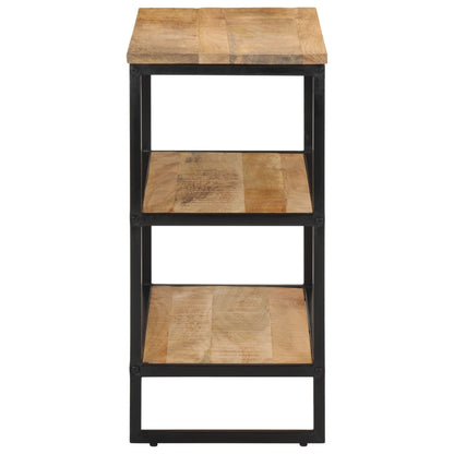 Tavolo Consolle 70x35x70 cm in Legno Massello di Mango Grezzo