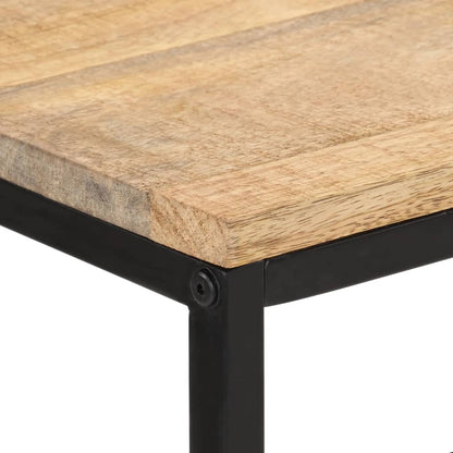 Tavolo Consolle 70x35x70 cm in Legno Massello di Mango Grezzo