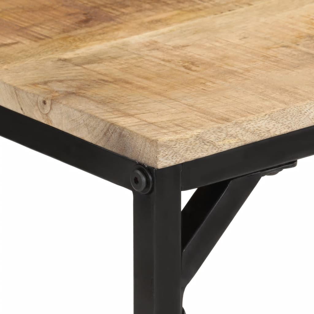 Tavolo da Pranzo 110x55x75 cm in Legno Massello di Mango Grezzo