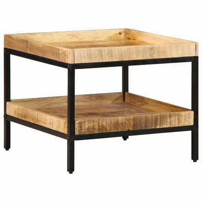Tavolo laterale Marrone 55 x 55 x 45 cm Legno di mango massello