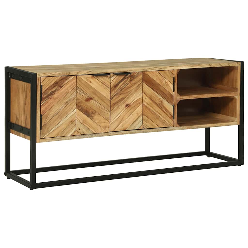 Mobile TV Marrone 110 x 30 x 50 cm Legno di Acacia Massello