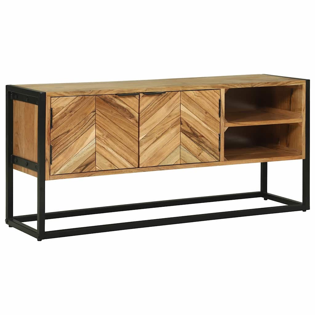 Mobile TV Marrone 110 x 30 x 50 cm Legno di Acacia Massello