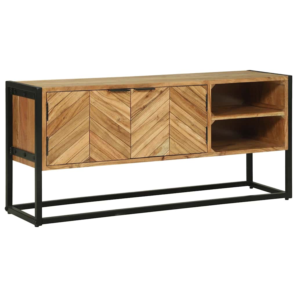 Mobile TV Marrone 110 x 30 x 50 cm Legno di Acacia Massello