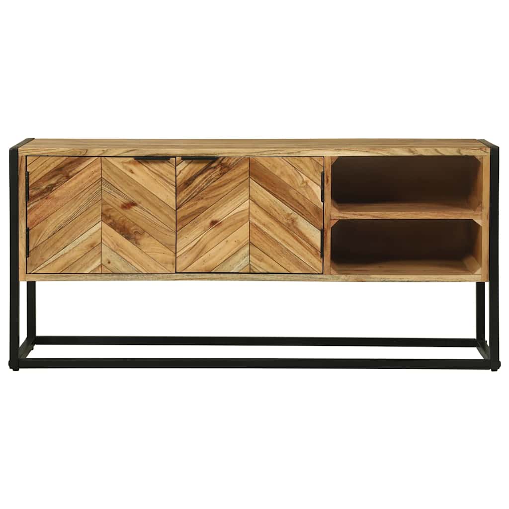 Mobile TV Marrone 110 x 30 x 50 cm Legno di Acacia Massello