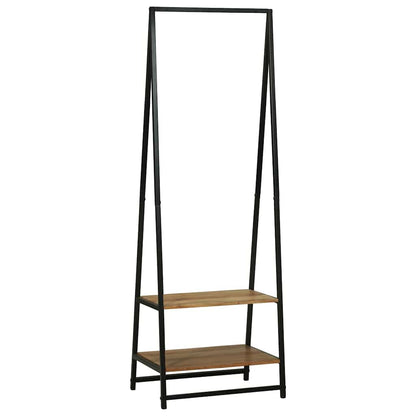 Stendibiancheria Nero 60 x 45 x 180 cm Legno di Acacia Massello