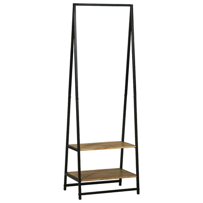 Stendibiancheria Nero 60 x 45 x 180 cm Legno di Acacia Massello