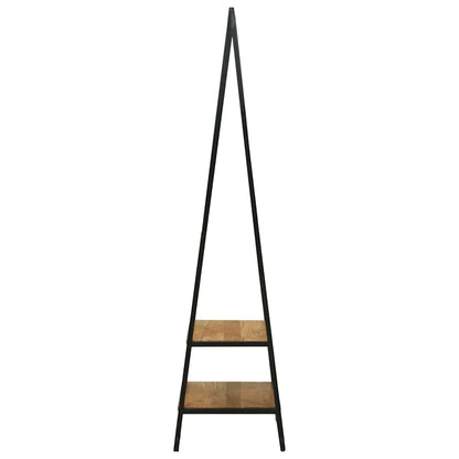 Stendibiancheria Nero 60 x 45 x 180 cm Legno di Acacia Massello