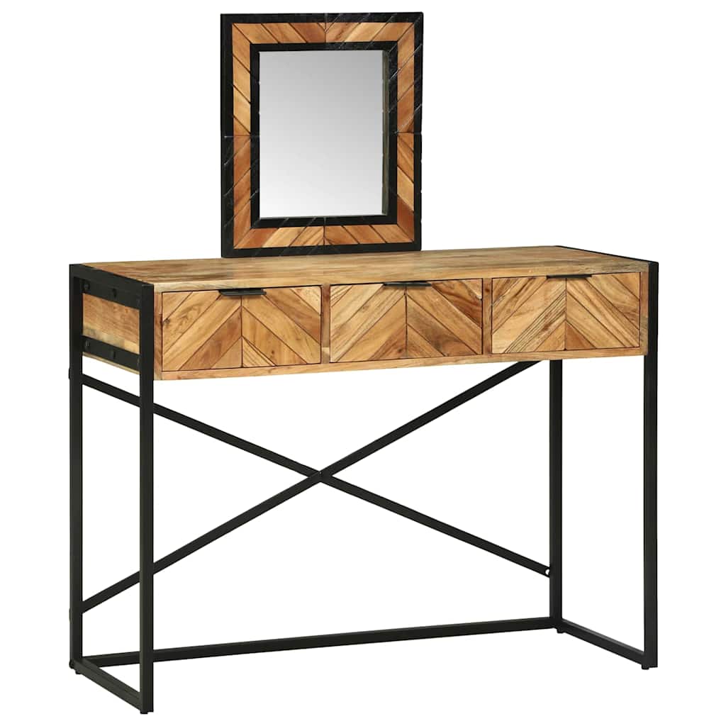 Tavolo da Trucco con cassetto Marrone 100 x 40 x 120 cm