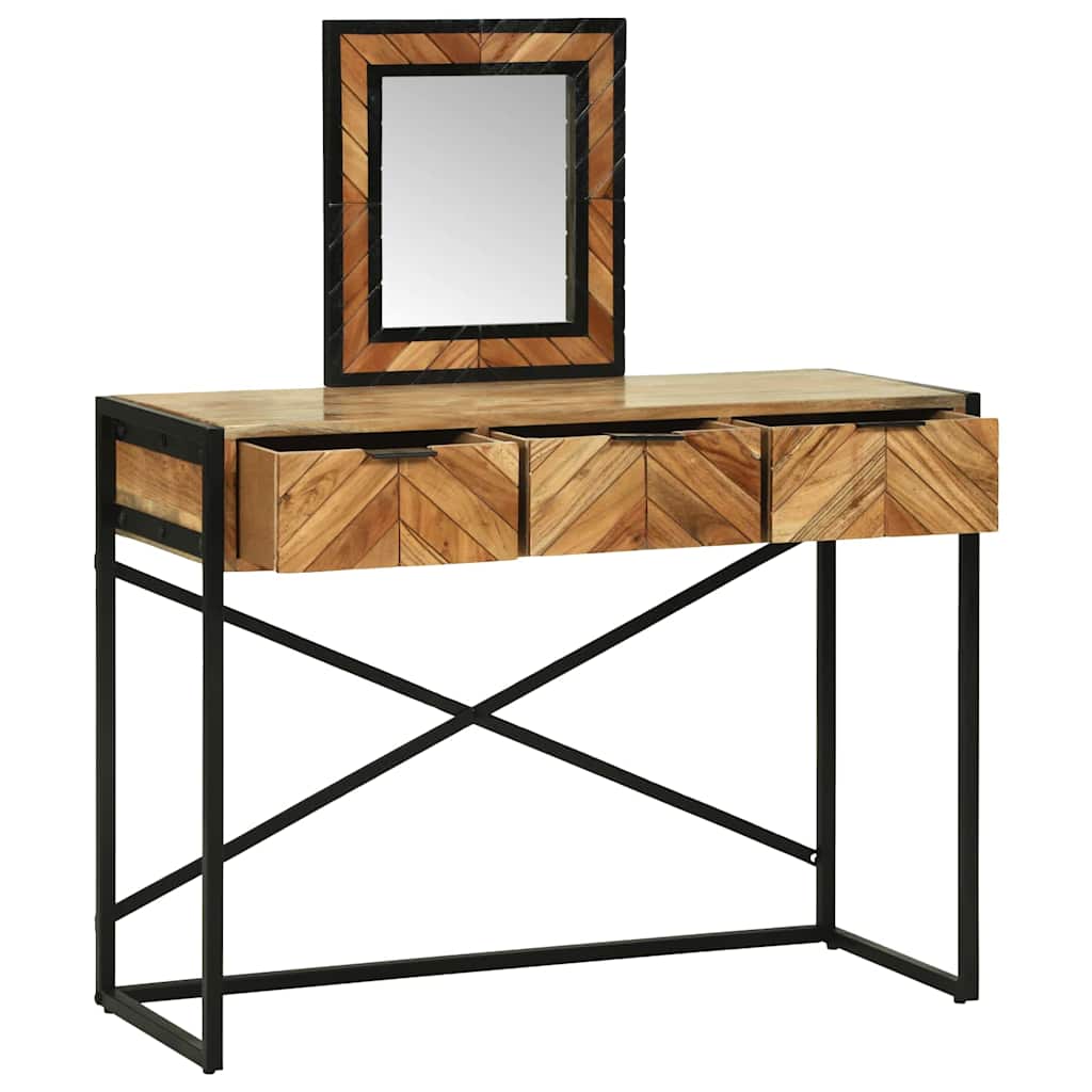 Tavolo da Trucco con cassetto Marrone 100 x 40 x 120 cm