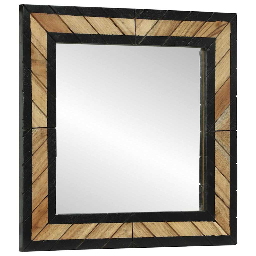 Specchio da parete Rettangolare Nero e Marrone 50 x 2 x 50 cm