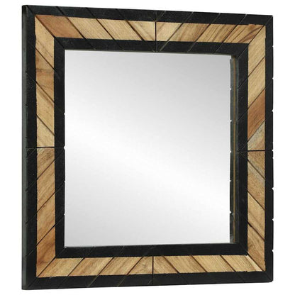 Specchio da parete Rettangolare Nero e Marrone 50 x 2 x 50 cm